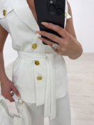 TRAJE BALMAIN BLANCO