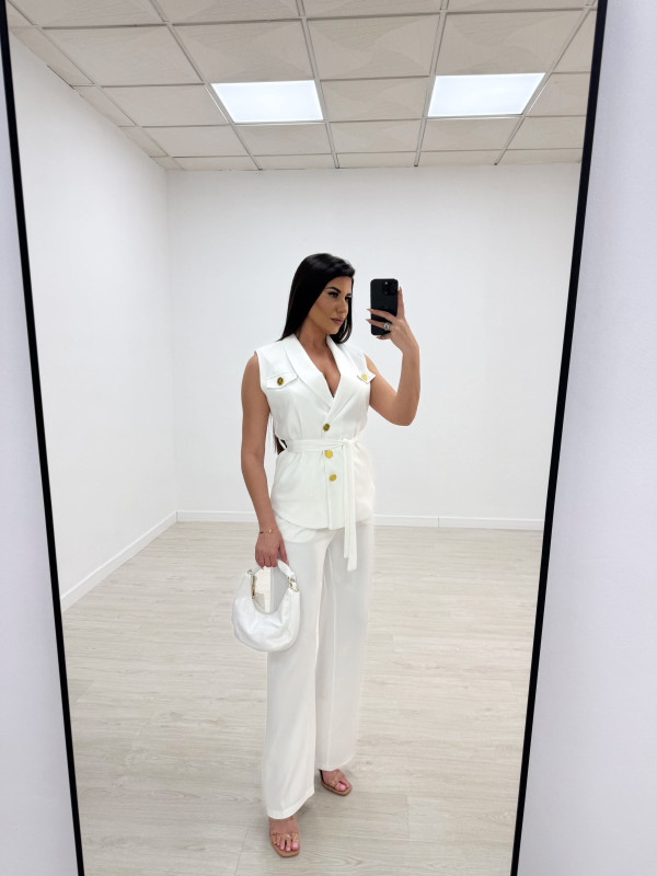 TRAJE BALMAIN BLANCO