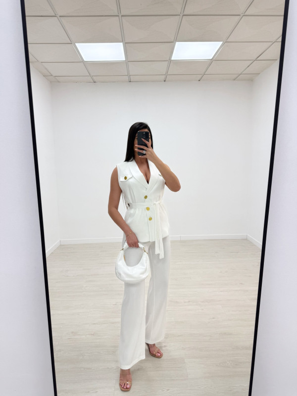 TRAJE BALMAIN BLANCO