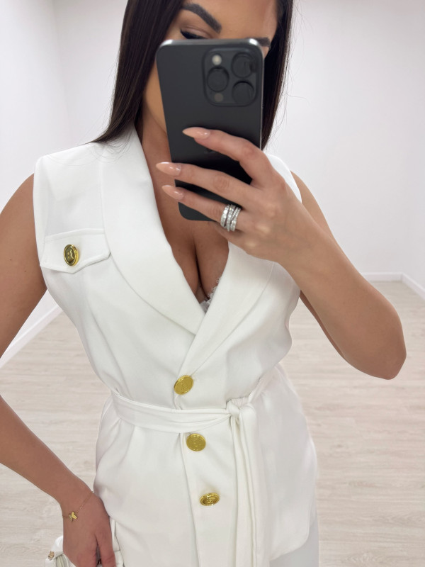 TRAJE BALMAIN BLANCO