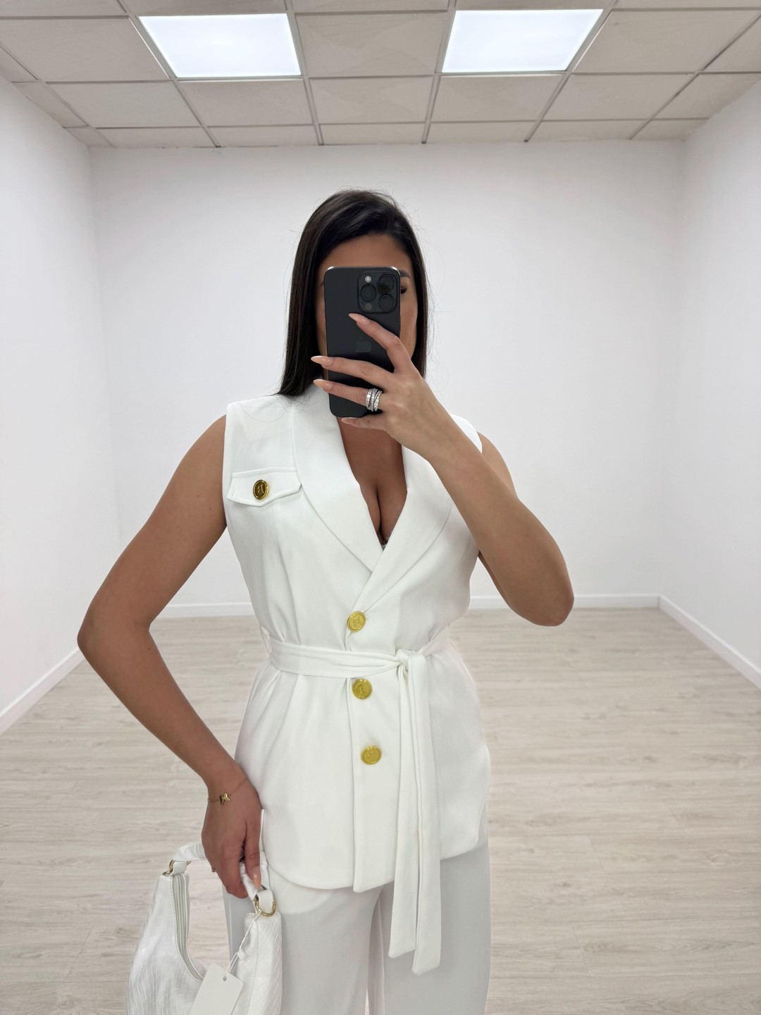 TRAJE BALMAIN BLANCO