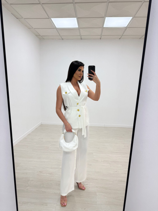 TRAJE BALMAIN BLANCO