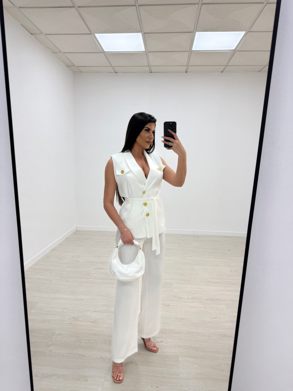 TRAJE BALMAIN BLANCO