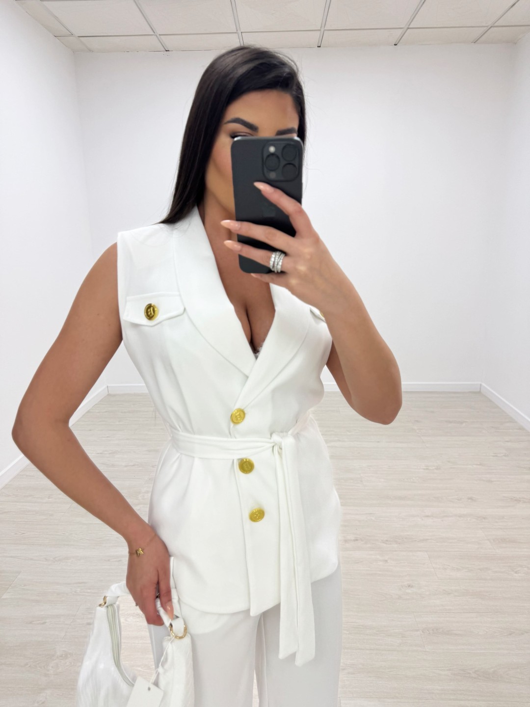TRAJE BALMAIN BLANCO