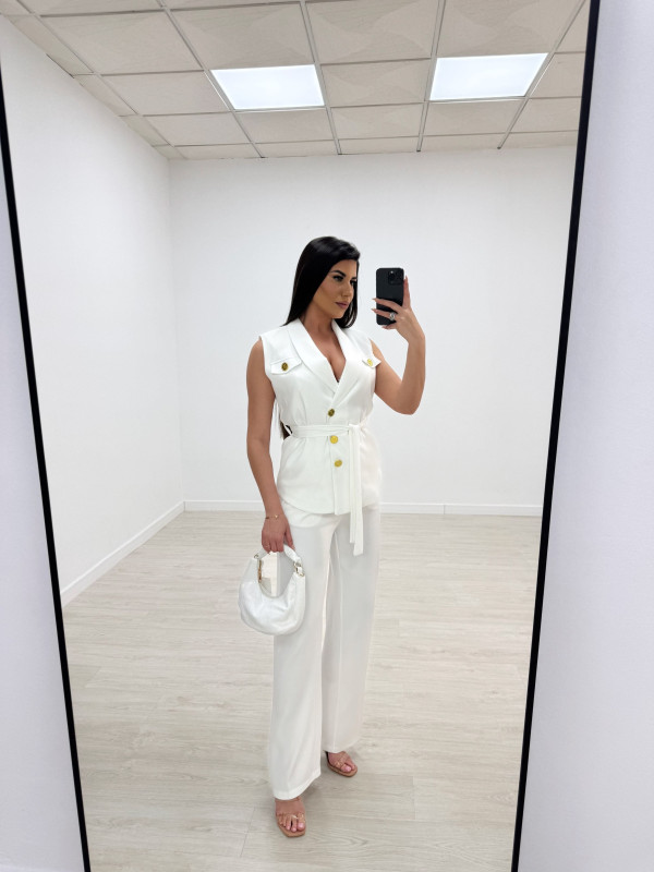 TRAJE BALMAIN BLANCO