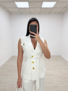 TRAJE BALMAIN BLANCO