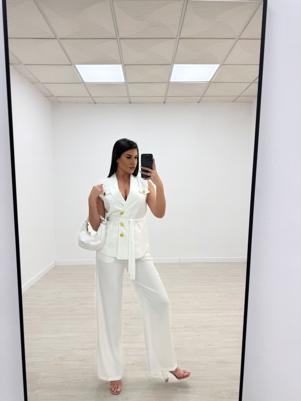 TRAJE BALMAIN BLANCO