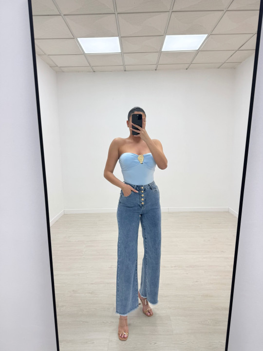 VAQUERO WIDE LEG BOTONES