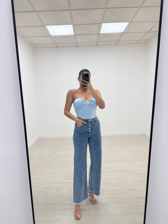 VAQUERO WIDE LEG BOTONES