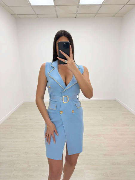 VESTIDO LUXE CELESTE