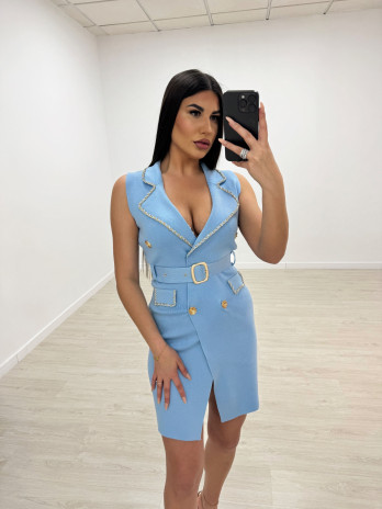 VESTIDO LUXE CELESTE