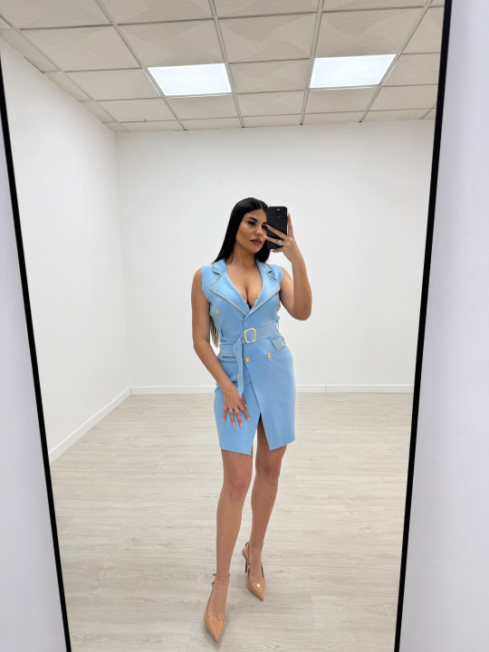 VESTIDO LUXE CELESTE