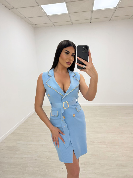 VESTIDO LUXE CELESTE