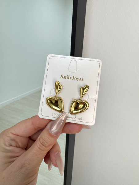PENDIENTES CORAZÓN ORO