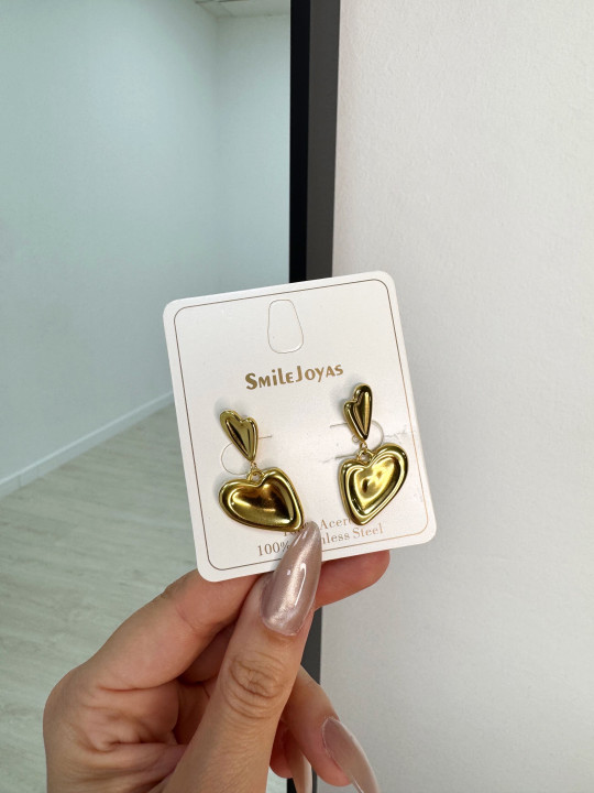 PENDIENTES CORAZÓN ORO