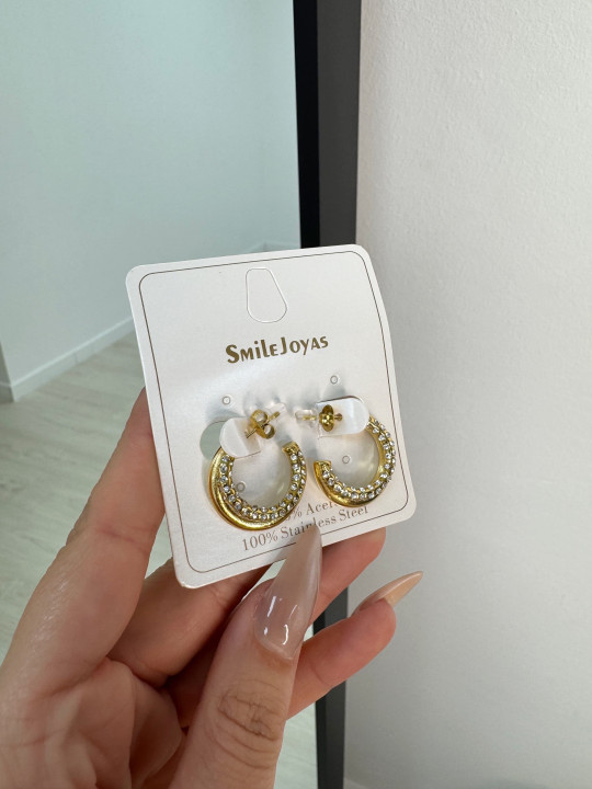 AROS DOBLE BRILLO ORO