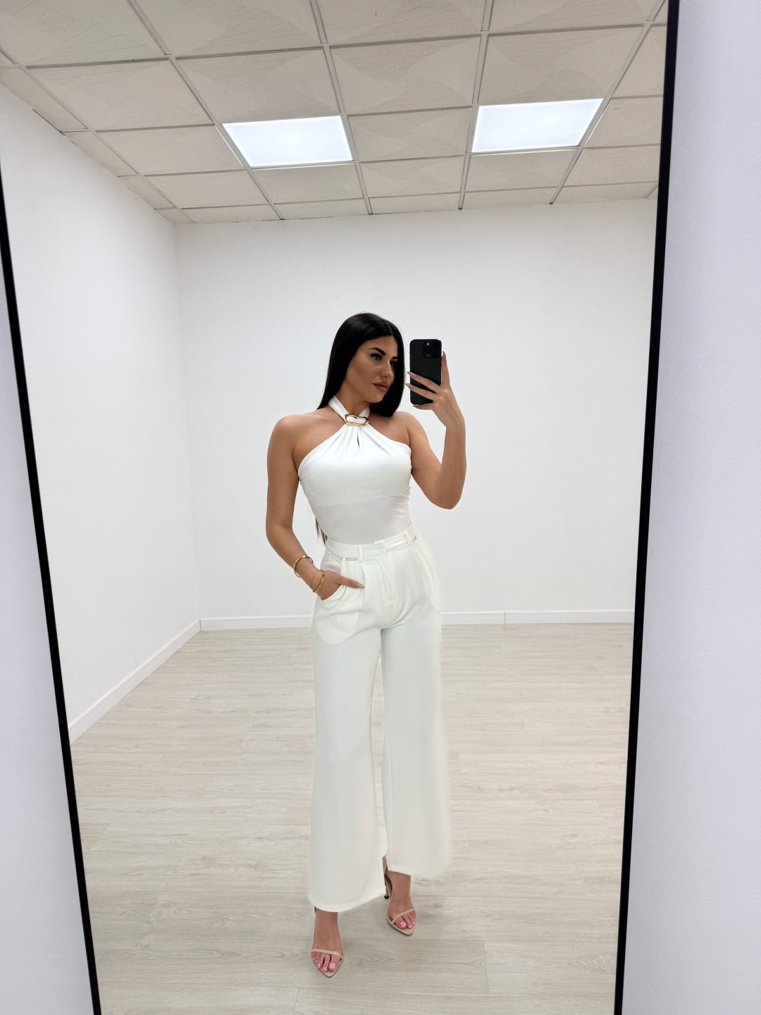 PANTALÓN EXCLUSIVO + CADENA BLANCO