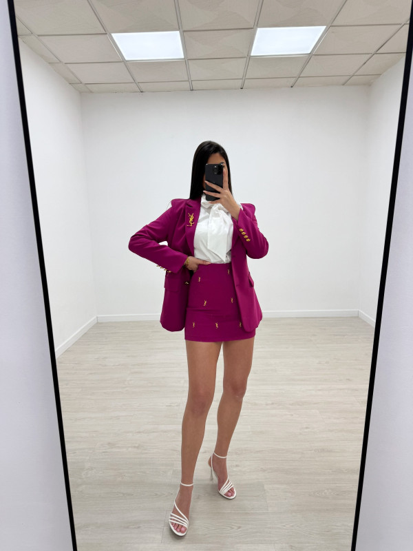 copy of TRAJE FALDA YSL FUCSIA