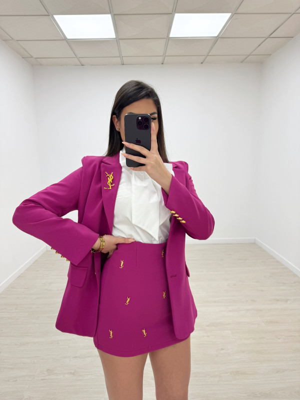 copy of TRAJE FALDA YSL FUCSIA
