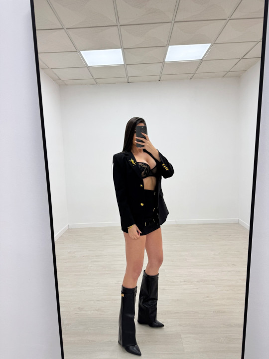 TRAJE FALDA YSL NEGRO