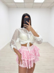 CAMISA SEMITRANSPARENTE BLANCA CAMISA SEMITRANSPARENTE BLANCA