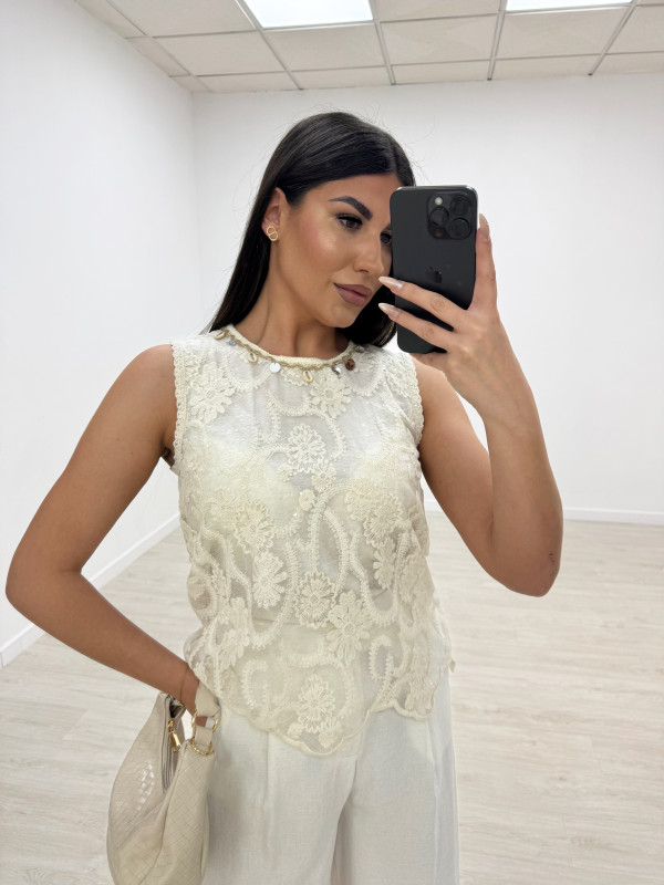 CONJUNTO LINO BORDADO EXCLUSIVO