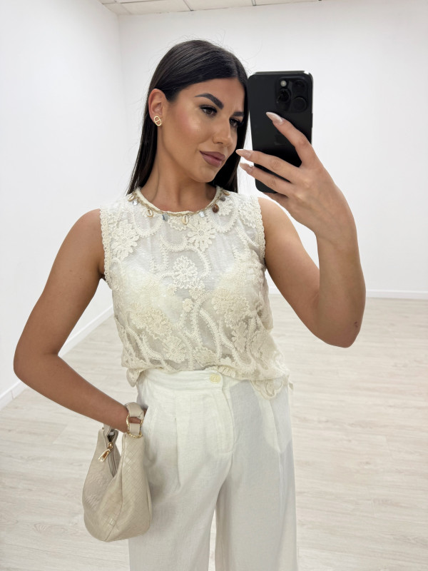 CONJUNTO LINO BORDADO EXCLUSIVO