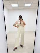 CAMISA BORDADA LINO ROSA