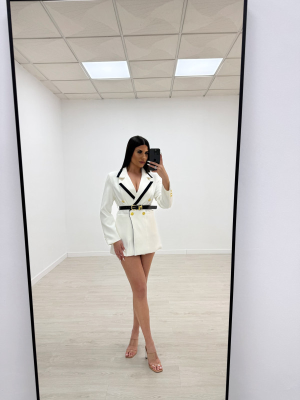 BLAZER VESTIDO EXCLUSIVA BLANCA