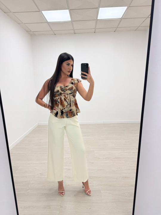 BLUSA ASIMÉTRICA ESTAMPADA BLUSA ASIMÉTRICA ESTAMPADA