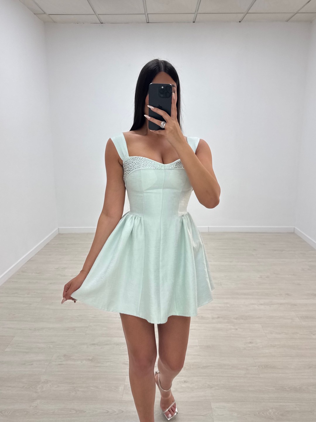 VESTIDO ZINNIA VERDE MENTA