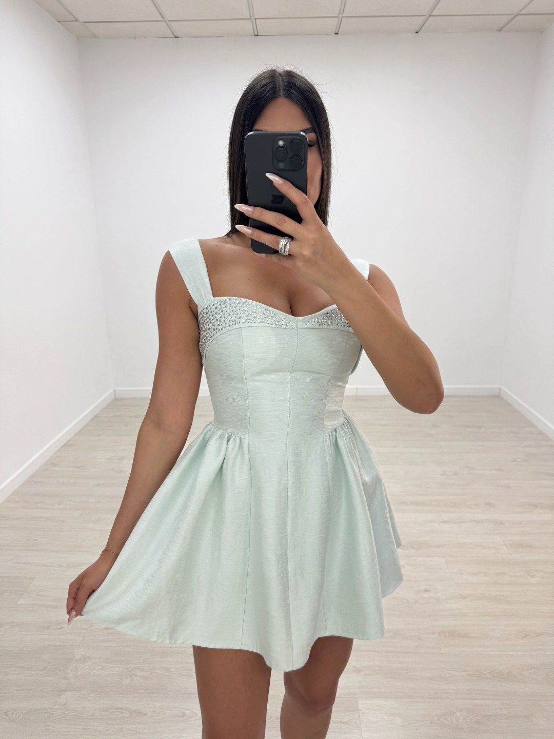 VESTIDO ZINNIA VERDE MENTA
