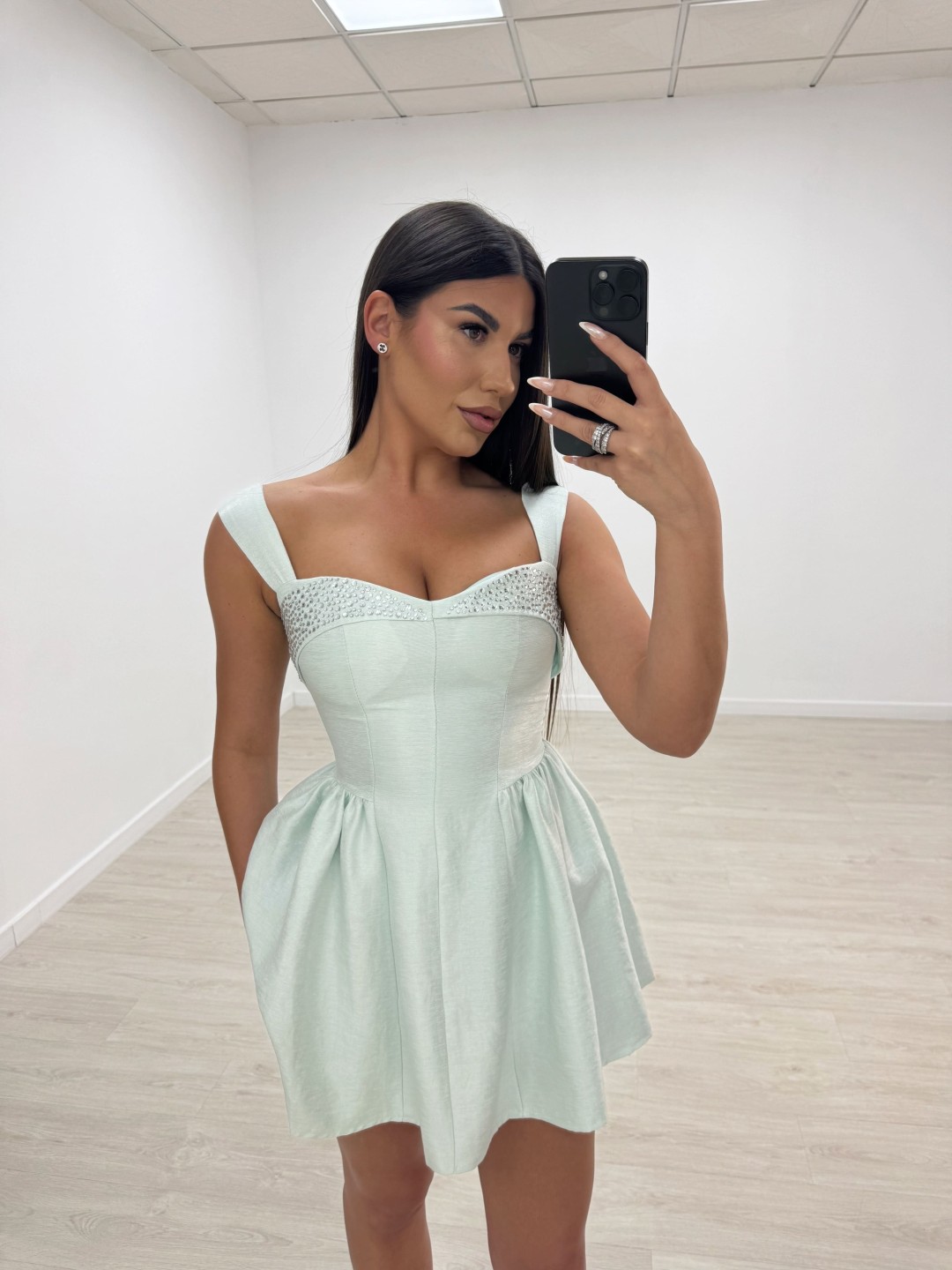 VESTIDO ZINNIA VERDE MENTA