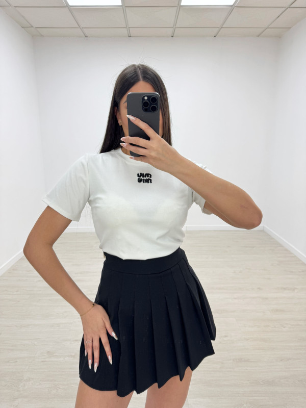 copy of CAMISETA MIU PEDRERIA BLANCA