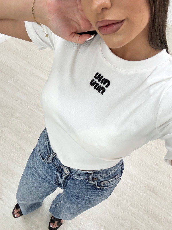 copy of CAMISETA MIU PEDRERIA BLANCA