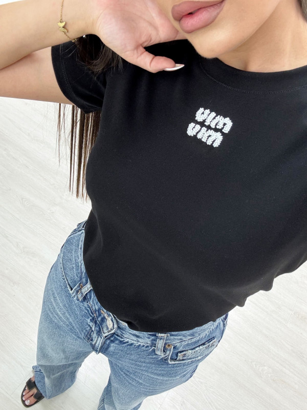 copy of CAMISETA MIU PEDRERIA NEGRA