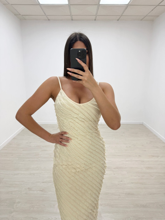 VESTIDO LEILA BEIGE VESTIDO LEILA BEIGE