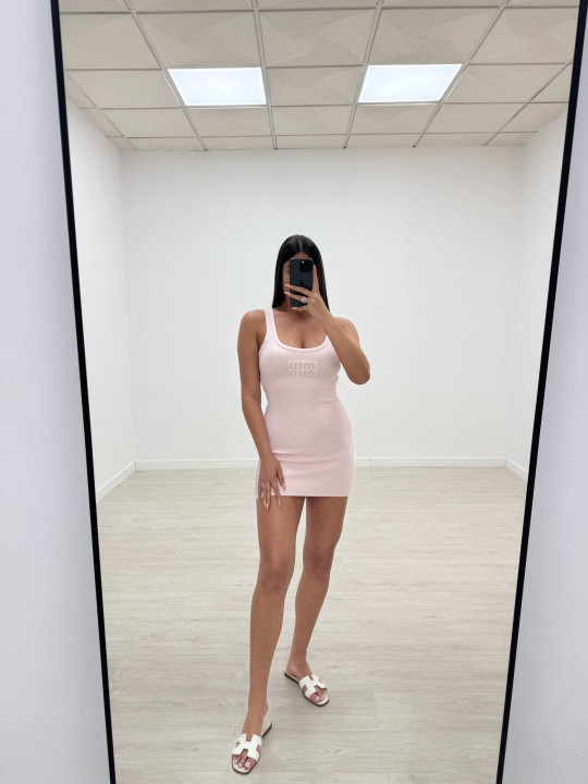 VESTIDO MIU MINI BRILLO ROSA VESTIDO MIU MINI BRILLO ROSA