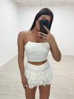 SHORT PERFORADO BLANCO