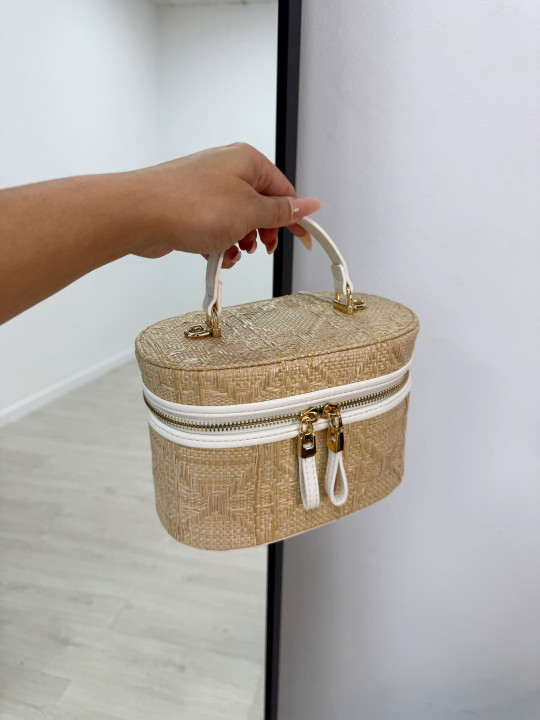 BOLSO POUCH RAFIA BLANCO BOLSO POUCH RAFIA BLANCO