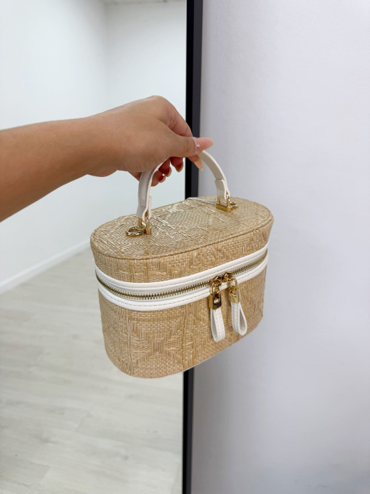 BOLSO POUCH RAFIA BLANCO BOLSO POUCH RAFIA BLANCO