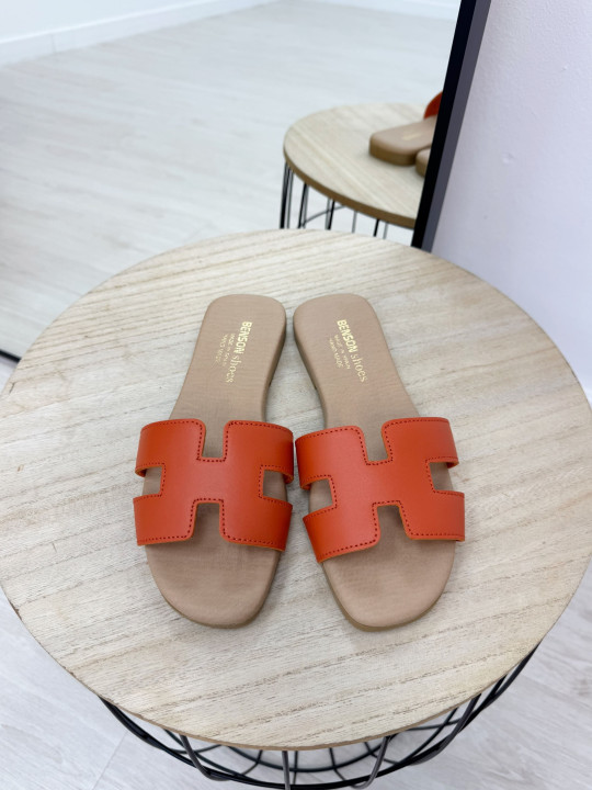PALAS HERMES NARANJAS (100% PIEL)