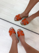 PALAS HERMES NARANJAS (100% PIEL)