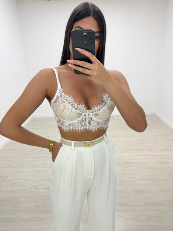 SUJETADOR ENCAJE BLANCO