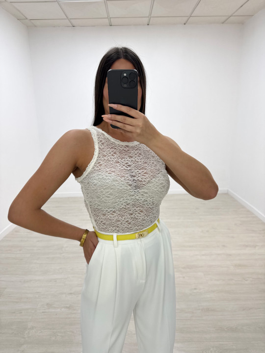 TOP ENCAJE TIRANTA BEIGE