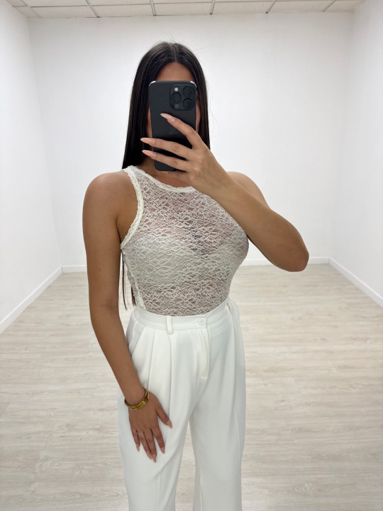 TOP ENCAJE TIRANTA BEIGE