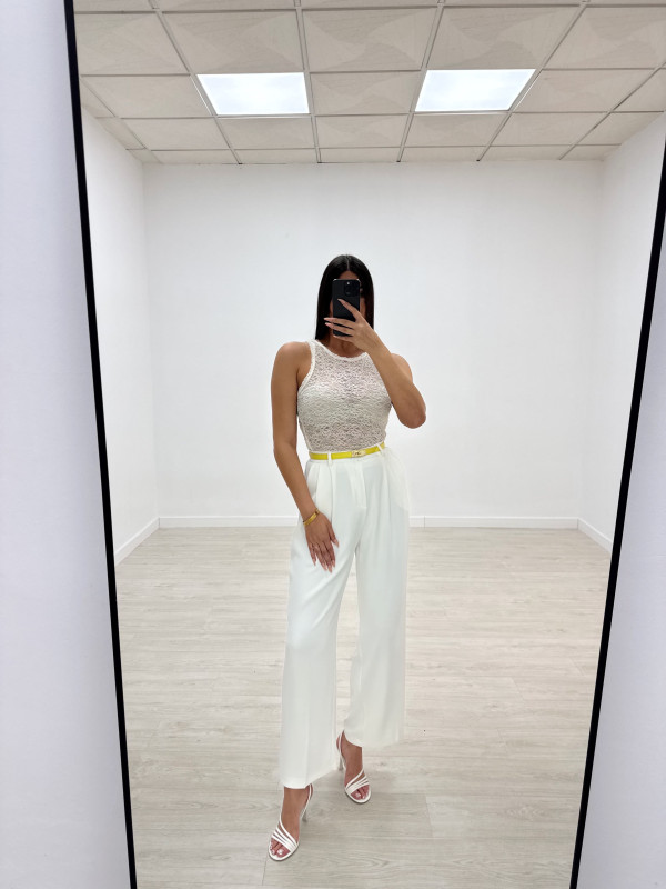 TOP ENCAJE TIRANTA BEIGE