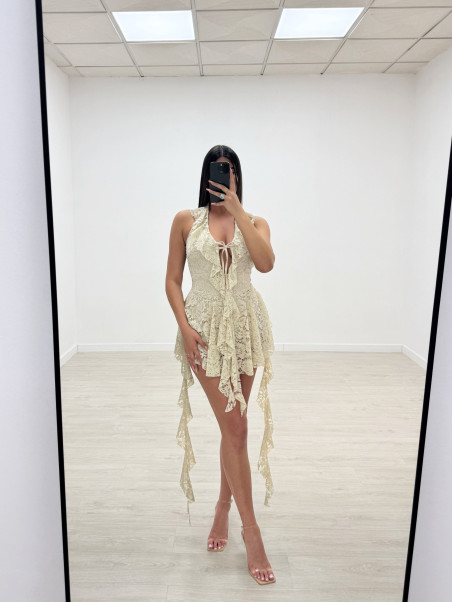 copy of VESTIDO ENCAJE HALTER BEIGE