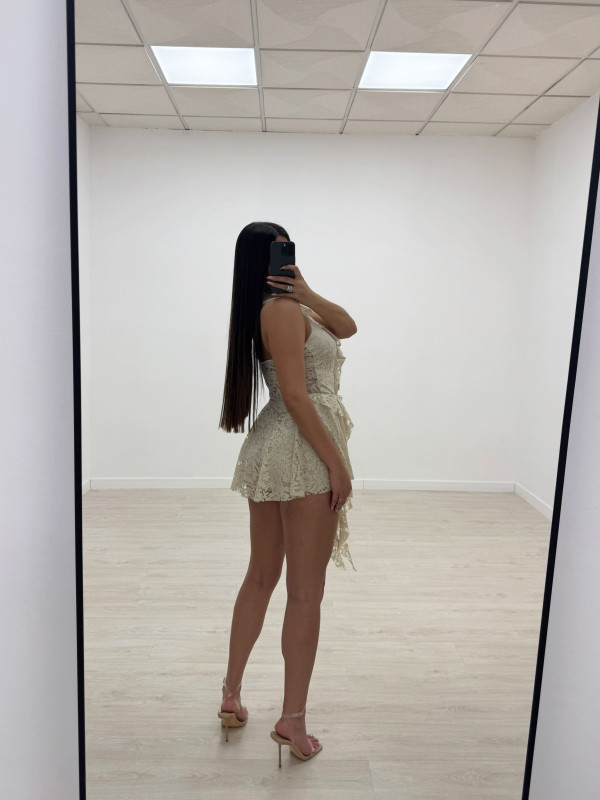 copy of VESTIDO ENCAJE HALTER BEIGE