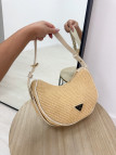 BOLSO RAFIA OVAL PD BEIGE